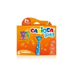 Carioca baby teddy pack de 6 rotuladores - super seguros - forma ergonomica - tinta superlavable - dermatologicamente