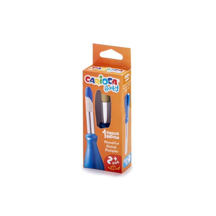 Carioca baby pack de 1 pincel ergonomico - cerdas suaves y duraderas - facil de agarrar - perfecto para colorear