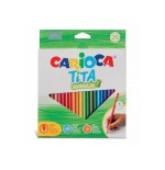Carioca tita pack de 24 lapices triangulares - cuerpo triangular - colores brillantes y lavables - escritura blanda -