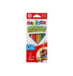 Carioca supercolor pack de 12 lapices de madera - cuerpo triangular - colores intensos y gran opacidad - 3.5mm degrosor