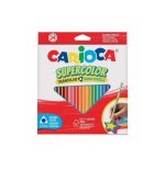 Carioca supercolor pack de 24 lapices de madera - cuerpo triangular - colores intensos y gran opacidad - 3.5mm degrosor