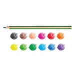 Carioca supercolor pack de 12 lapices de madera - cuerpo triangular maxi - colores intensos y gran opacidad -