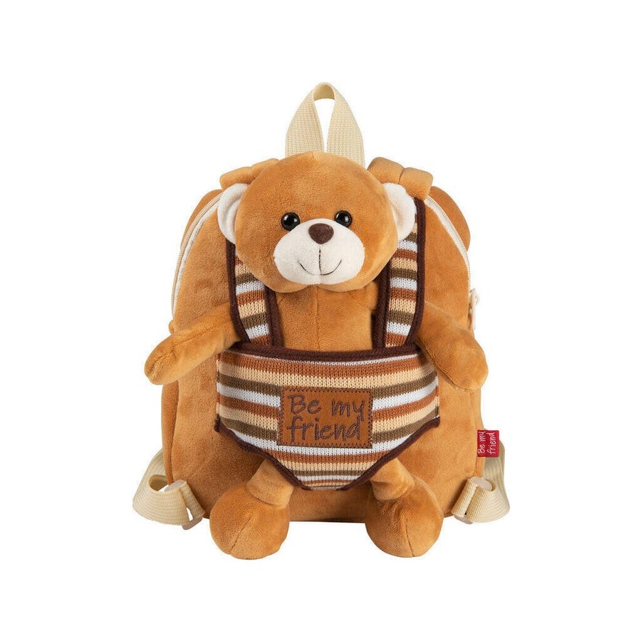 Mochila reversible + peluche oso benji 25cm