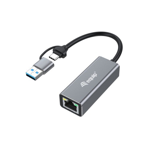 Equip adaptador usb-c - rj45 10 100 1000 2500 mbps + usb-a