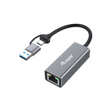 Equip adaptador usb-c - rj45 10 100 1000 2500 mbps + usb-a