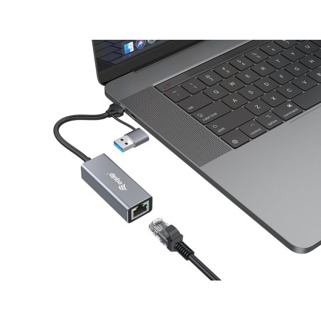 Equip adaptador usb-c - rj45 10 100 1000 2500 mbps + usb-a