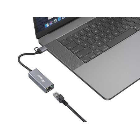 Equip adaptador usb-c - rj45 10 100 1000 2500 mbps + usb-a