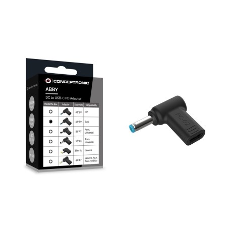 Conceptronic adaptador usb-c - dc, dell 4.5x3.0mm 18-20v sw