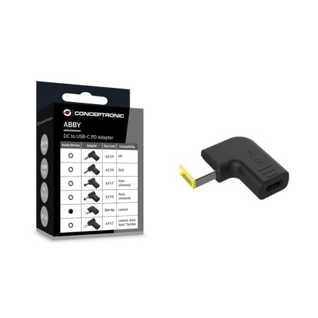 Conceptronic adaptador usb-c - dc, lenovo slim tip 18-20v sw