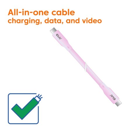 Cable club3d usb c rosa