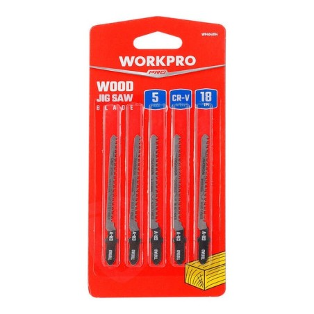 Hoja sierra calar, juego 5 piezas t101a0 madera. workpro