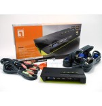 Level one conmutador automatico  sobremesa  v/t/m 1a4 cpus usb con audio cables incluidos
