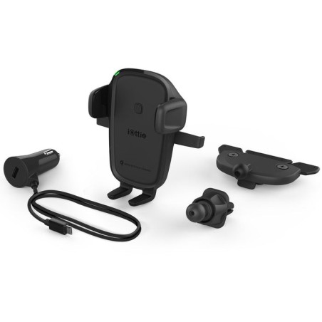 Cargador  iottie easy one touch 2 smartphone negro usb inalámbrico carga rápida auto
