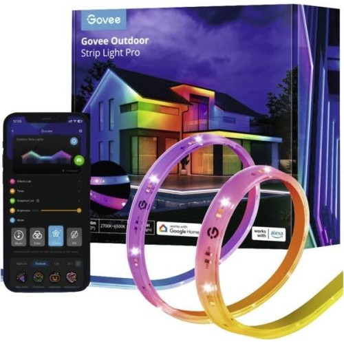 Govee rgbicww tira de luz led exterior, tira led 10 metros h70a13d1