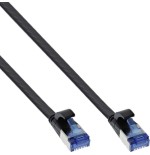 Inline® cable de red flat, u/ftp, cat.6a, tpe halogen-free, negro, 2m