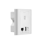 Level one punto de acceso wifi  300n  poe para montaje en pared  caja 86mmx86mm puerto usb carga