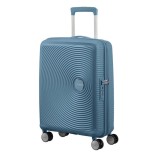 Maleta de cabina american tourister soundbox spinner 55cm 55x40x20cm 4 ruedas azul piedra