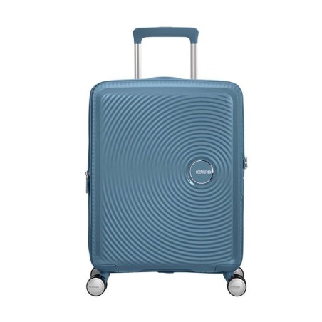 Maleta de cabina american tourister soundbox spinner 55cm 55x40x20cm 4 ruedas azul piedra