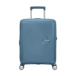 Maleta de cabina american tourister soundbox spinner 55cm 55x40x20cm 4 ruedas azul piedra
