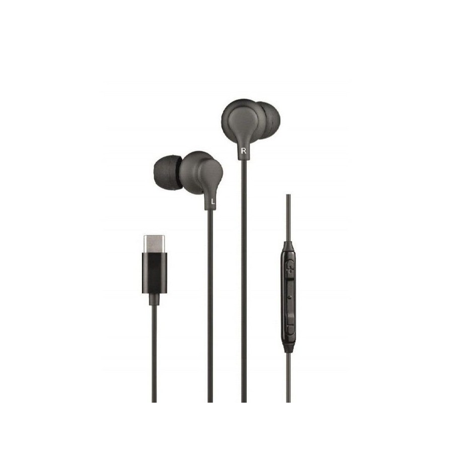 Auriculares intrauditivos daewoo dw2015 con micrófono usb tipo-c negros