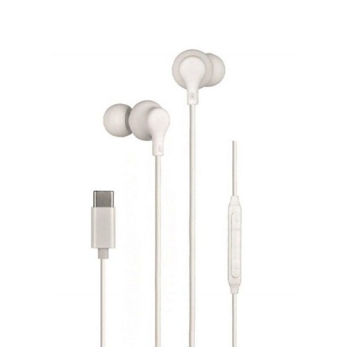 Auriculares intrauditivos daewoo dw2016 con micrófono usb tipo-c blancos