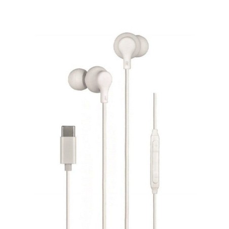 Auriculares intrauditivos daewoo dw2016 con micrófono usb tipo-c blancos