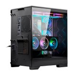 Caja pc abysm danube sava h600 black  torre e-atx, atx, itx, micro atx - lateral y frontal cristal templado - 3.5" y 2.5" -