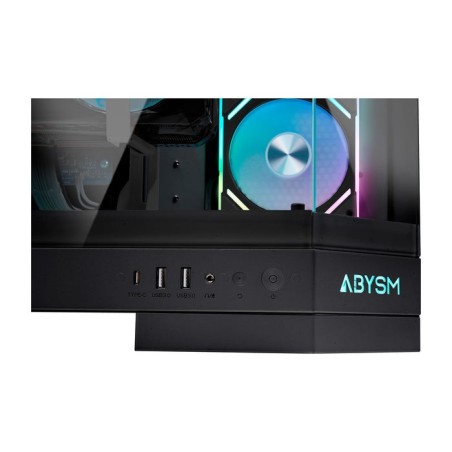 Caja pc abysm danube sava h600 black  torre e-atx, atx, itx, micro atx - lateral y frontal cristal templado - 3.5" y 2.5" -