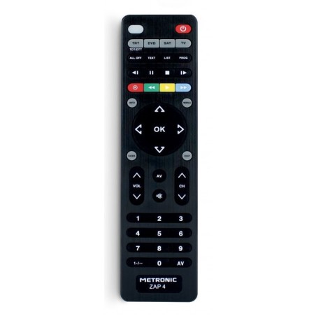 Mando a distancia universal metronic zap 4 para tv +tdt + sat + dvd 495325