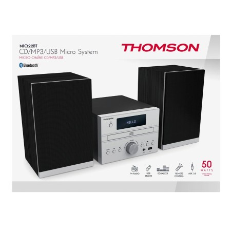 Thomson micro sound system bt cd/mp3/usb gray mic122bt