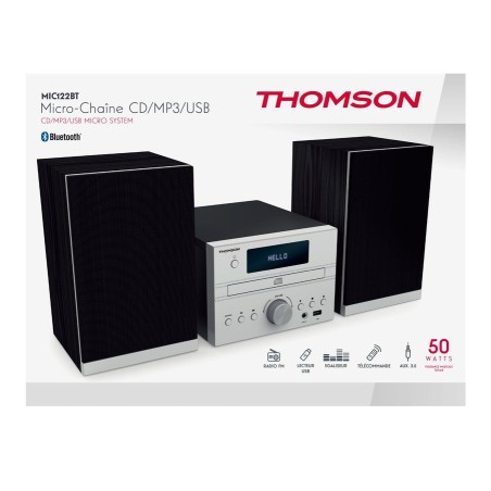 Thomson micro sound system bt cd/mp3/usb gray mic122bt