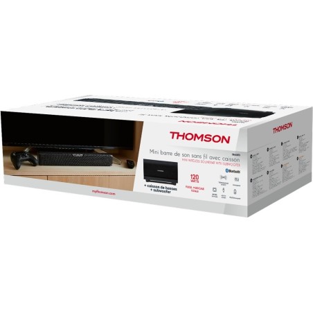 Thomson barra de sonido + sub 2.1 bt 5.0 120w negro sb60bts
