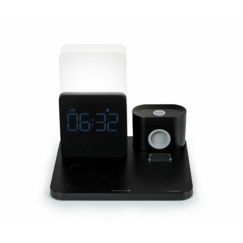 Reloj despertador thomson con estación de carga inalámbrica y luz nocturna cl800i