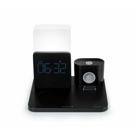 Reloj despertador thomson con estación de carga inalámbrica y luz nocturna cl800i