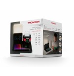 Reloj despertador thomson con estación de carga inalámbrica y luz nocturna cl800i