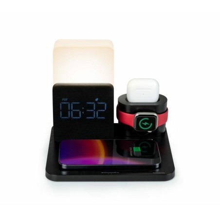 Reloj despertador thomson con estación de carga inalámbrica y luz nocturna cl800i