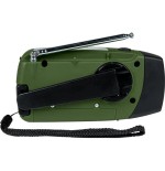 Radio thomson con linterna de emergencia verde y negra rt260