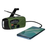 Radio thomson con linterna de emergencia verde y negra rt260