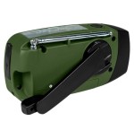 Radio thomson con linterna de emergencia verde y negra rt260