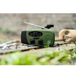 Radio thomson con linterna de emergencia verde y negra rt260