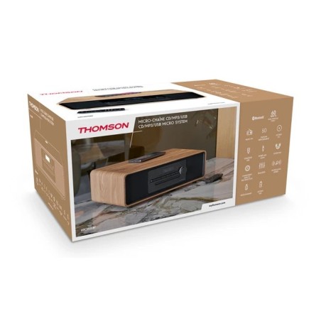 Thomson micro sound system bt radio fm/cd/mp3/usb 50w black mic300ibt