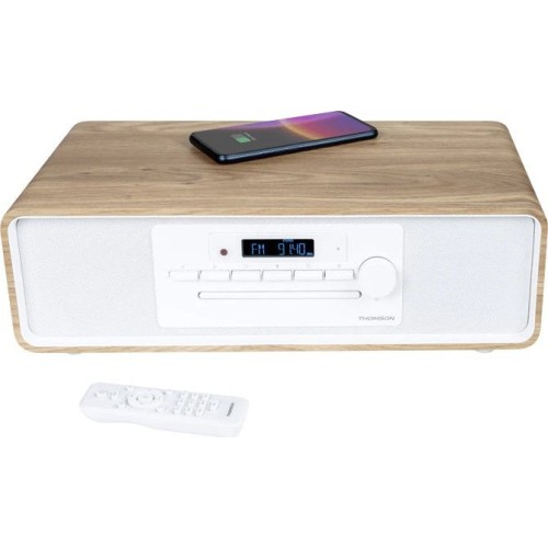 Thomson micro sound system bt radio fm/cd/mp3/usb 50w white mic301ibt