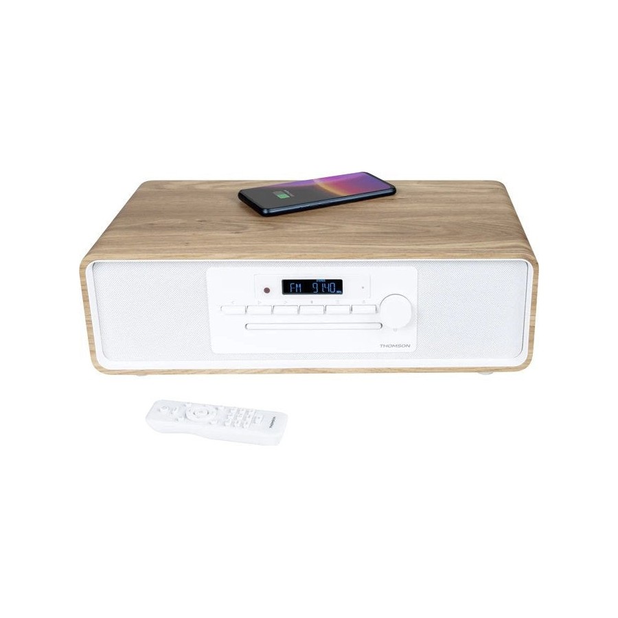 Thomson micro sound system bt radio fm/cd/mp3/usb 50w white mic301ibt