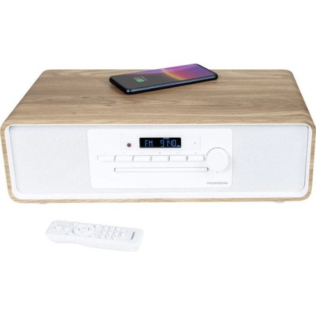 Thomson micro sound system bt radio fm/cd/mp3/usb 50w white mic301ibt