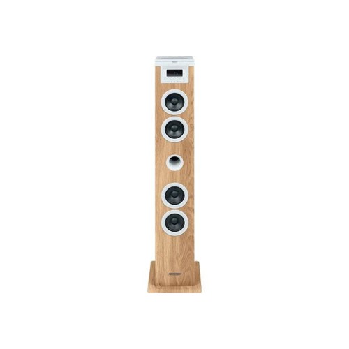 Thomson sound tower 60w cd usb sd radio aux mando wood/white ds121cd