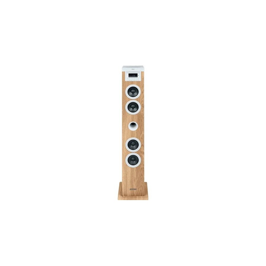Thomson sound tower 60w cd usb sd radio aux mando wood/white ds121cd