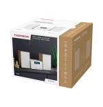 Thomson micro sound system bt radio fm/cd/mp3/usb wood finish white mic121bt