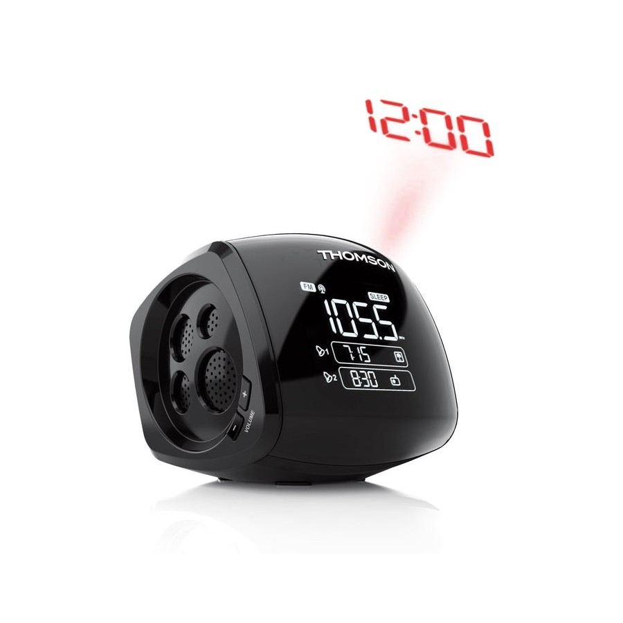 Reloj despertador thomson con proyector negro cp280