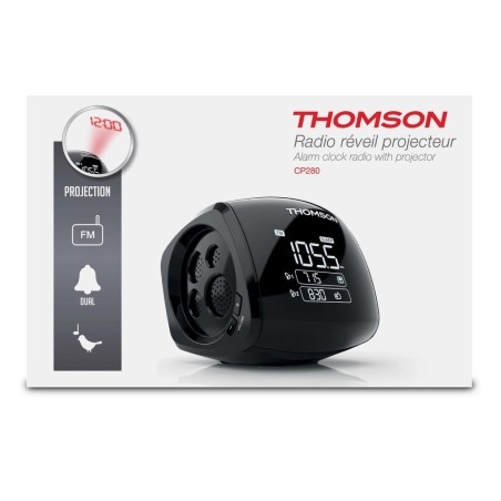 Reloj despertador thomson con proyector negro cp280