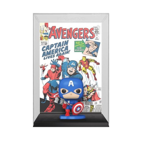 Figura pop comic cover marvel avengers capitan america